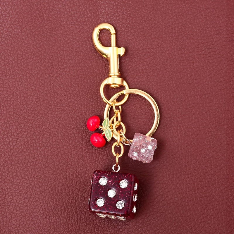 SORGERLY 8 Ball Dice Charm Keychain - Cute Bag Purse Handbag Accessories - Y2K Aesthetic Key Chain for Women Men - Image 4
